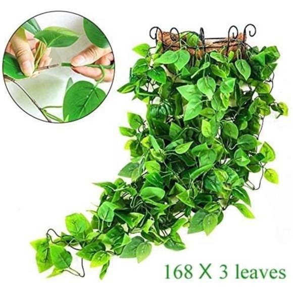 3pcs Artificial Hanging Plants, 3.6ft Fake Ivy Vine for Wall House Room Indoor - Picture 2 of 6